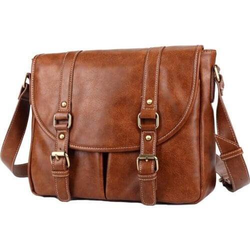 Fashion Male Laptop Handbag Bags Mens Waterproof Thick Leather Shoulder Crossbody Bag Business Satchel Men Messenger Bags