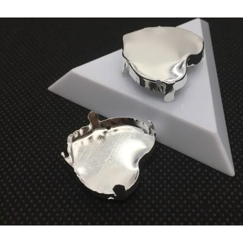 12MM,14MM,27MM Heart Shape Metal Claw Settings For Sewing On Heart Fancy Stone