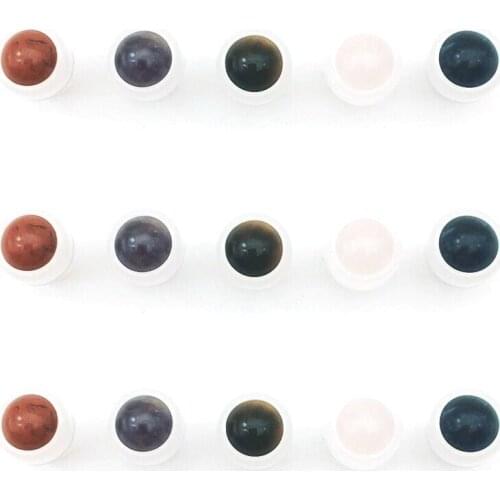 150pcs Natural Gemstone 7*10mm Roller Ball Accessories Fit 1ml 2ml 3ml 5ml Perfume Essential Oil Thin Glass Roll On Bottle