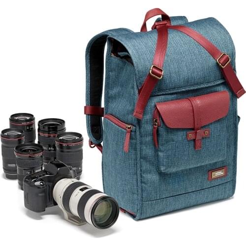 NG AU5350 National Geographic Leather Camera Bag Backpacks Large Capacity Laptop Carry Bag For Digital Video Camera Travel Bag