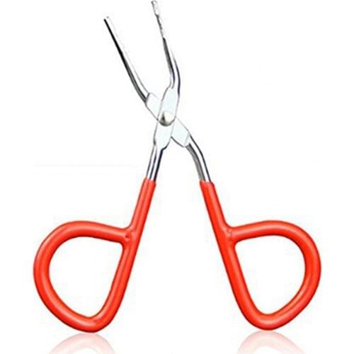 Makeup Scissors Practical Flat Tip Eyebrow Tweezer Clamp Clipper Makeup Scissor Hair Removal Tool