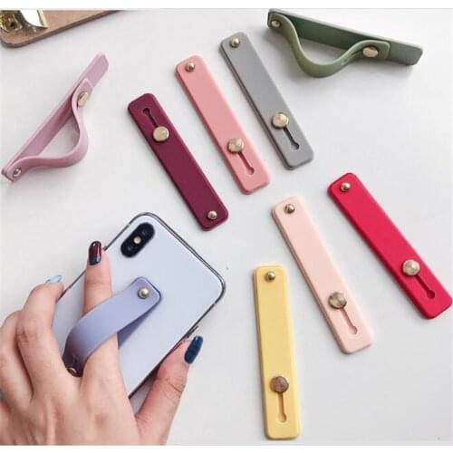 Wristband Finger Ring Grip Mobile Phone Holder Stand Push Pull Sticker Paste Universal Hand Band Car Phone Holder Bracket