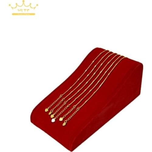 Jewelry Display Props Red Velvet Necklace Holder Pendant Stand Organizer for 8pcs Necklace Display Rack ,FREE SHIPPING