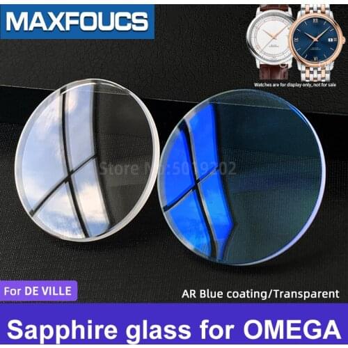 Sapphire crystal For DE VILLE 424.13.40.20.02.002/424.20.37.20.03.002 AR-coating Parts watch glass for OMEGA brand