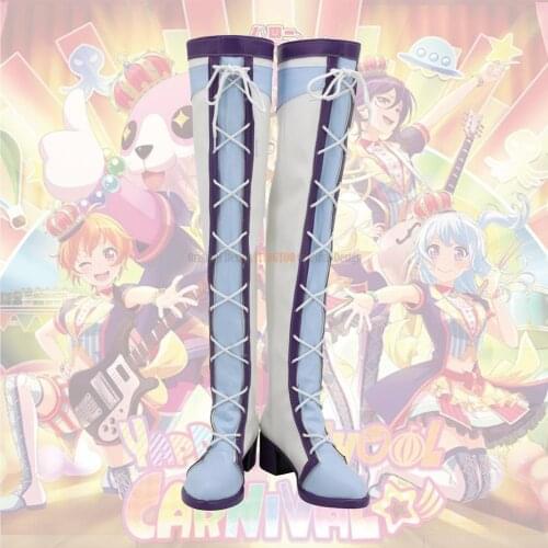 BangDream Hello Happy World Seta Kaoru Cosplay Boots OverKnee Shoes Custom Made