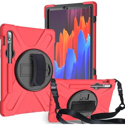 Heavy Duty Rugged Shockproof Protect Case For Samsung Galaxy Tab S7 11" 2020 SM-T870 T875 Shell 360 Rotating Tablet Cover+Straps