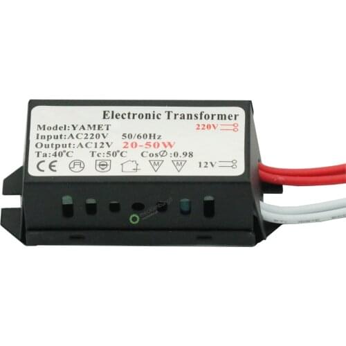 AC 220V to 12V 20-50W LED Transformer for Lighting Halogen Lamp Electronic Converter Voltage LED Transformer Power Supply