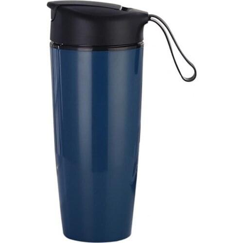 Thermal Cup Rust-resistant Ceramics Liner Stainless Steel Portable Car Vacuum Flask for Outdoor Self-driving Travel With Rope