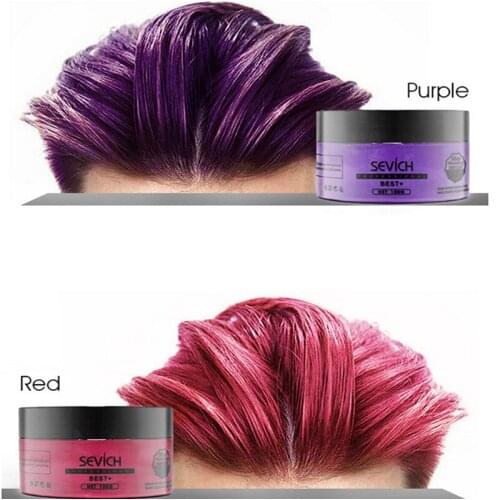 Women Men Hair Coloring Wax DIY Hair Clay Wax pastel Mud Dye Cream Grandma Ash Disposable Hair Cream Styling Product