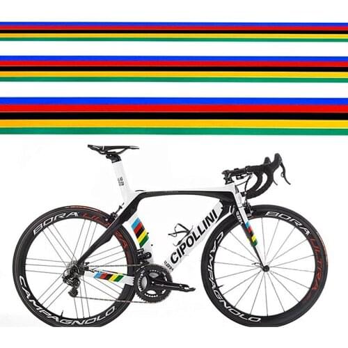 1Pc Bicycle Sticker Reflective Rainbow Decoration Sticker DIY MTB Bike Modified Sticker Cycling Frame Sticker