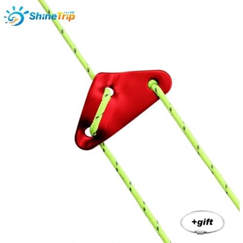 10pcs ShineTrip Triangle Aluminum Alloy Buckle Wind Rope Buckle Tent Accessories Hook Ultralight Strong For Large Sun Shelte