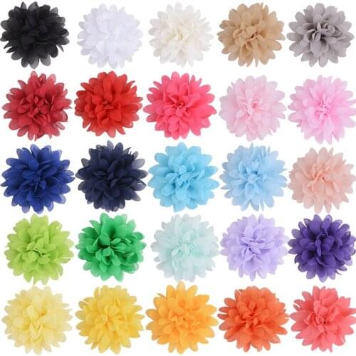 100pcs Spring Dog Accessories Removable Chiffon Pet Dog Collar Flowers Charms Small Dog Bowties Collar Supplies