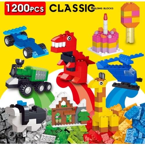 1200pcs Building Blocks DIY City Bricks Bulk Model Figures Compatible Educational Kids Small Size Toys For Boys Girls