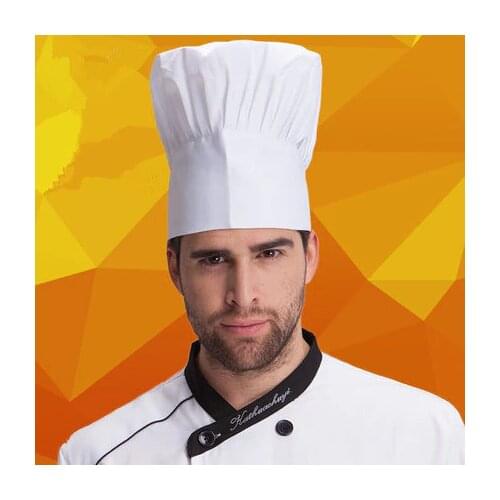 2015 Free Shipping High quality chef Hat hotel uniform chef uniform restaurant Hat cook uniform chef working Hat Resizable white