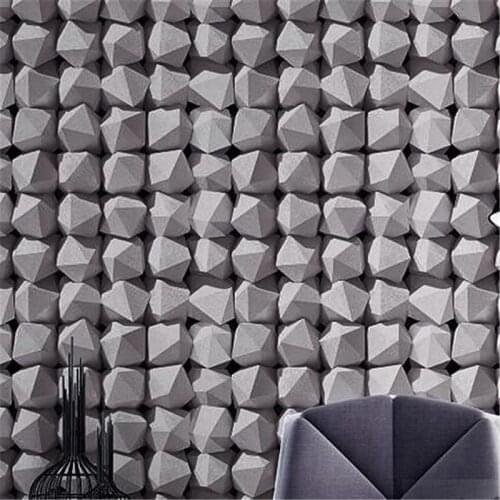 Beibehang Modern minimalist 3D abstract geometric wallpaper barber shop Scandinavian style bedroom living room TV background