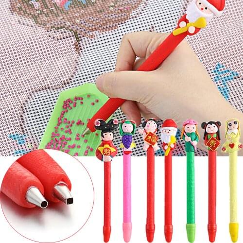 5D Diamond Embroidery Square/Round Point Drill Pen Diamond Mosaic Cartoon Drill Pen DIY Diamond Painting Tools Clay Tool
