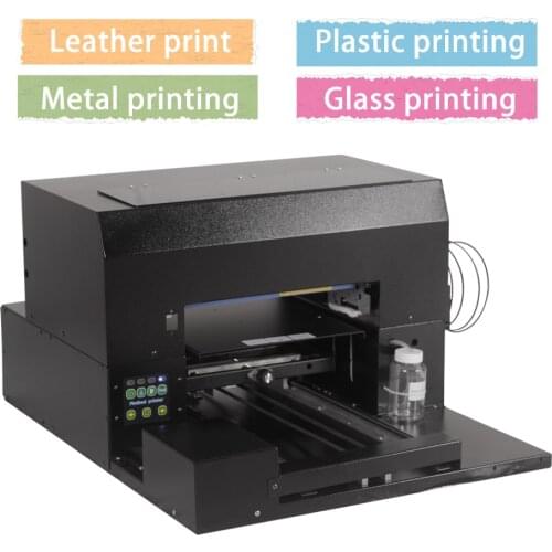 A3 UV flatbed printer 6-color inkjet LED cooling system for leather/plastic/metal/glass high-definition color printing