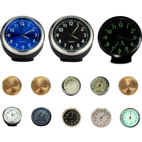 Car Quartz Dial Hygrometer Time Clock Temperature Thermometer Moisture Meter Universal Car Styling Accessories Interior