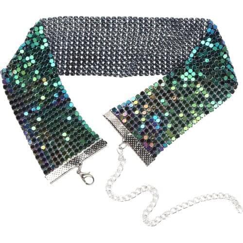 Sparkly Crystal Rhinestone Choker Necklace Women Wedding Accessories Glitter Shiny Punk Gothic Chokers Jewelry Gifts