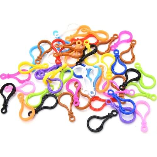 For Men Women Plastic Keychain With Loop 50mm*25mm Keyring Jewelry Accessories 100pcs Candy Colors