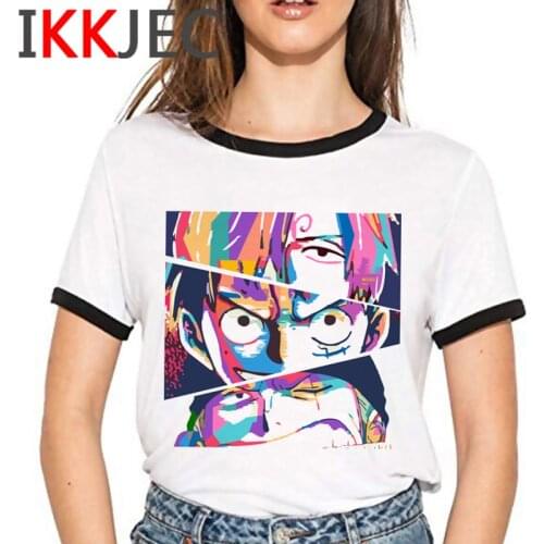 One Piece Nakama Harajuku T-shirt Women Funny Cartoon Graphic Kawaii Tshirt Cute Anime Casual T Shirt Unisex 90s Top Tees Female