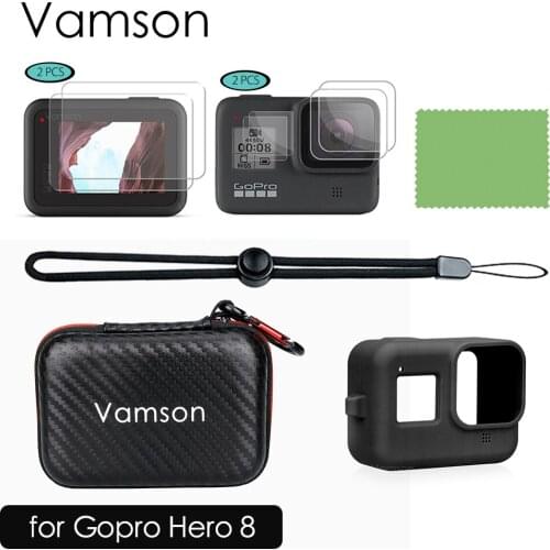 Vamson Hard Travel Case for GoPro Hero 8 Black Digital Camera Travel Hard Shell Storage Bag Capacity bag Storage bag VP814