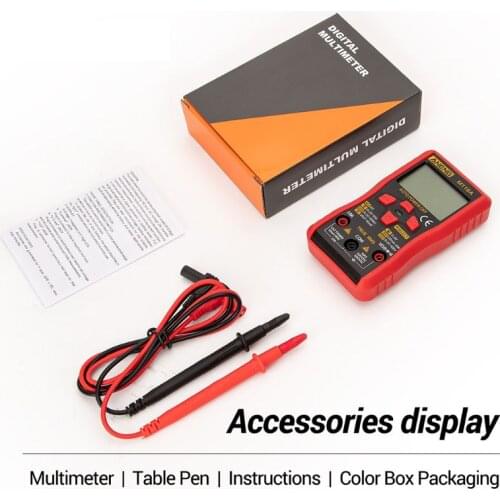 M118A Digital Multimeter Auto Range True RMS NCV Tester AC DC with Flashlight 667A