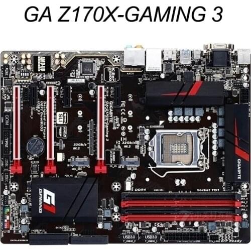 For Gigabyte GA-Z170X-Gaming 3 Original Used Desktop Motherboard Z170X-Gaming 3 Z170 LGA 1151 i3 i5 i7 DDR4 64G ATX