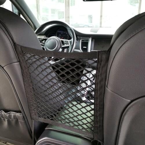 New Black Car Interior Trunk Seat Back Elastic Mesh Car Styling Bag Holder Pocket Car Organizer Storage Holder Car Accessories