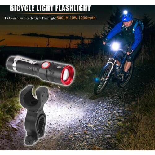 New Bike Light USB Rechargeable LED 1200mAh Bicycle Flashlight 3 Modes Flashlight Waterproof Ultralight MTB Front Lamp Headlight