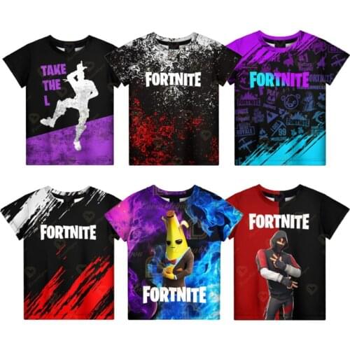 Fortnites Adult Childrens Clothing 3D Digital Printing Loose Large Size Short-sleeved T-shirt Kids Summer Tee Tops