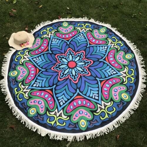 India Tapestry With Tassels Bohemia Mandala Tapestry Wall Hanging Hippie Tapestry Beach Mat Blanket Bikini Cover Up Tippet
