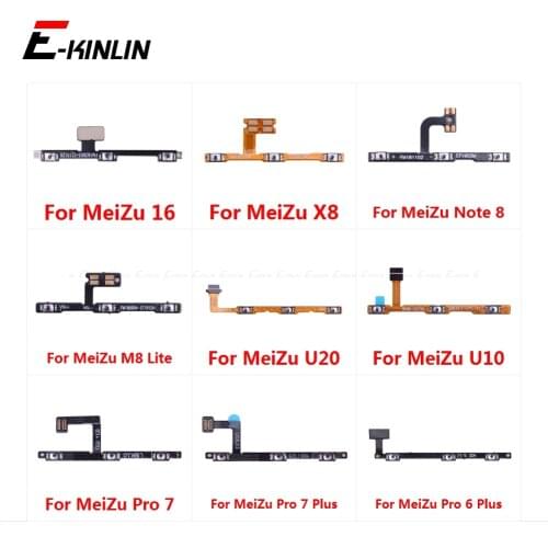 Power On Off Button Volume Switch Key Control Flex Cable Ribbon For MeiZu 16 X8 Note 8 U20 U10 Pro 7 6 Plus Repair Part