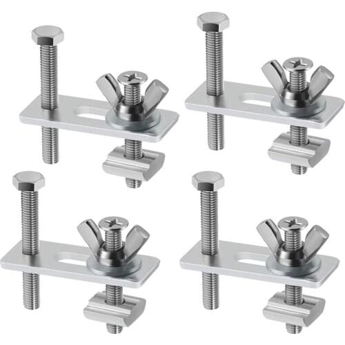 4 Pack T-Track Clamp,Mini T Track Hold Down Clamps Kit Compatible with 3018-PRO,3018-PROVer,1810-PRO CNC Router Machine Retail
