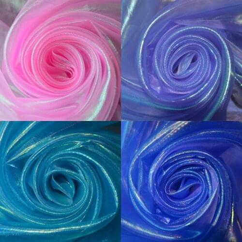 Colorful yarn symphony laser fabric revitalizing fabric costume diy fabric width 1.5m