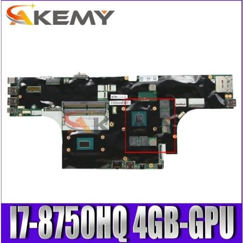 Akemy For Lenovo Thinkpad P52 Laptop Motherboard CPU i7-8750HQ GPU 4GB Tested 100% Working FRU 01YU220 01YU219 01YU210 01YU209