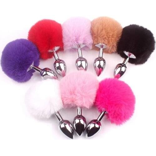 Sexy Fox Metal Butt Plug Tail Set For Couple Cosplay With Hairpin Anal Butplug Tail Prostate Massager Butt Plug