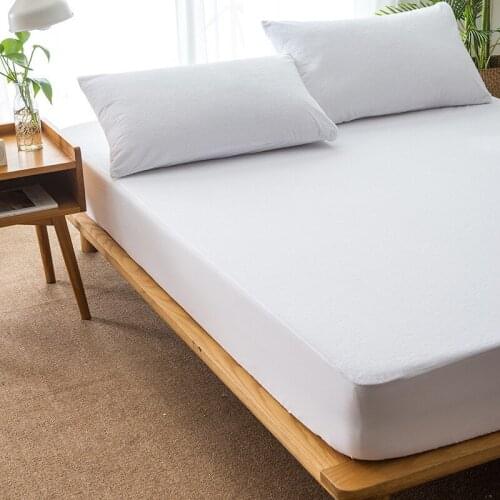 Waterproof Bed Protection Pad Cover Anti-mite Mattress Cover Baby Pad Breathable Towel Cloth Fitted Sheets Mattress Toppers