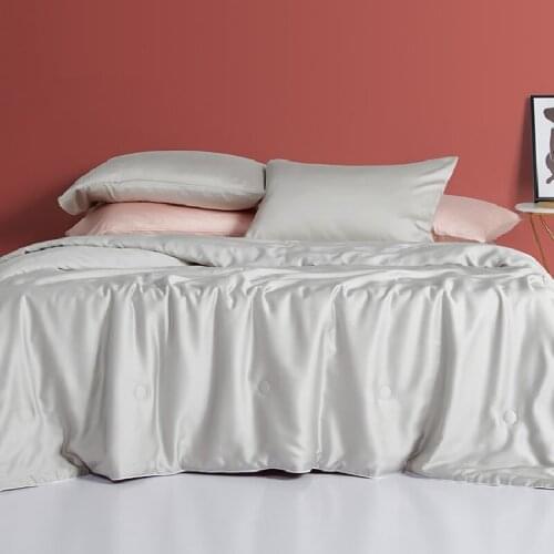 New 80s Blanket Tencel Luxurious Point Quilt Single And Double Machine WashableThin Quilt Ice Silk Summer Quilt