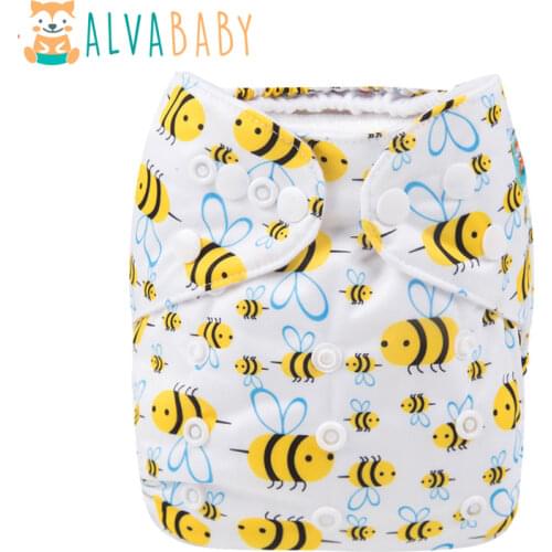 New Arrival! Alvababy Cloth Diapers Baby Environmental friendly Cloth Nappy for Babies with 1pc Microfiber Insert