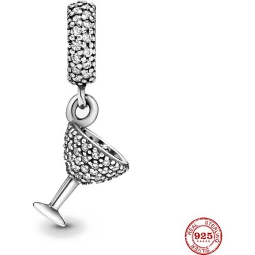 New Original Silver Color Sparkling Cup Bead Fit European Pandora Charms Bracelet Bangles Diy Jewelry P425