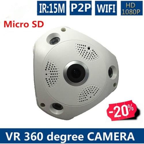 360 Degree Wide Range Panoramic CCTV Security IP 1.3MP/3MP/5MP Audio Camera NighVision WIFI IP VR 3D Camera