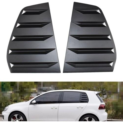 Pair Side Rear Window Louver Scoop Shutter Windshield Sun Shade Shield Vent Trim Cover Fit for VW Golf MK7 MK7.5 GTI 2019-2014