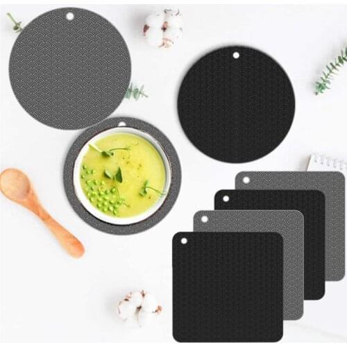 Honeycomb Style Table Coaster Square Round Heat Insulation Mat Kitchen Home Anti-skid Tea Milk Mug Coffee Cup Silicone Placemats