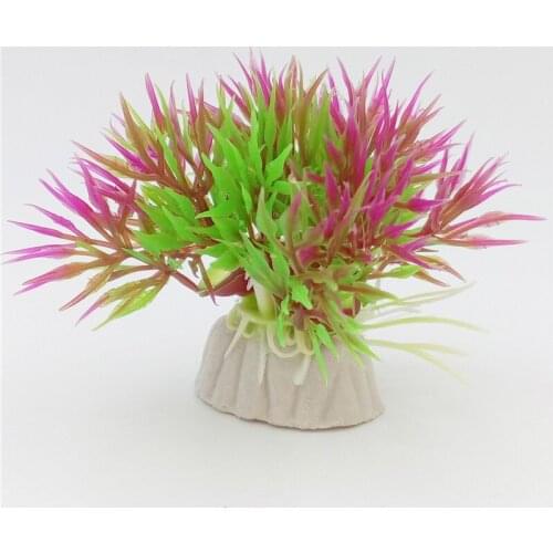 Underwater Artificial Plastic Grass Plants Aquarium Fish Tank Landscape Ornament Decoration 6pcs