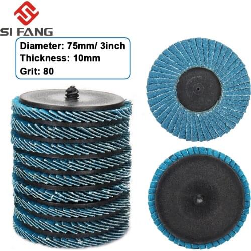 75mm Grinding Wheels Flap Discs Angle Grinder Sanding Discs Metal Plastic Wood Abrasive Tool 80 Grit