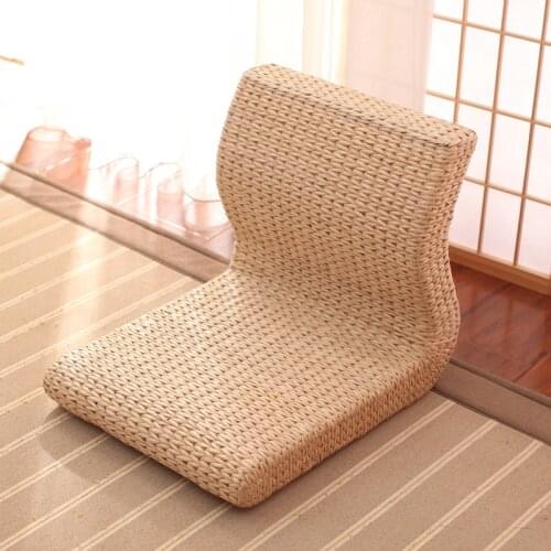 593 Modern straw rattan lounge chair tatami chair legless chair Japanese style room / floor / balcony / bay window chair