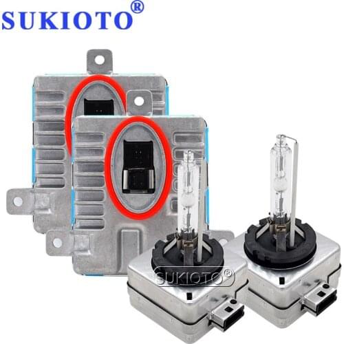 SUKIOTO 63117237647 W003T20071 OEM Quality 55W D1S D1R Xenon HID Lamp Car Headlight Ballast Kit 7237647 Replacment For X1 Z4