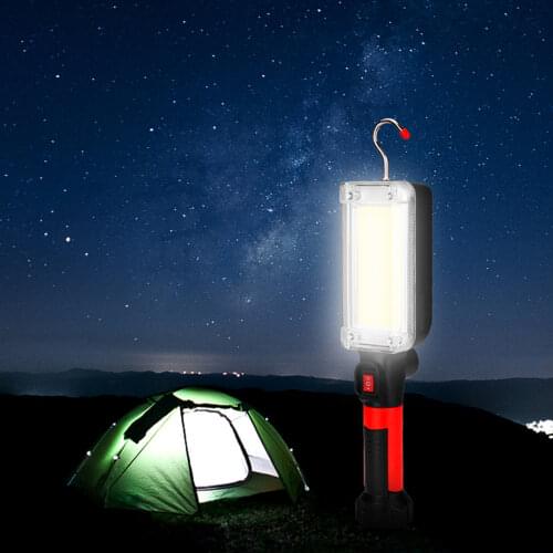 Led Bar Work Light Cob Floodlight 8000LM Rechargeable Lamp Use 2*18650 Battery Led Portable Magnetic Light Hook Clip Waterproof