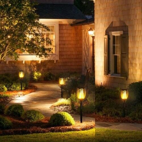 Outdoor Led Solar Lights Flickering Dancing Flame Torch Solar Lighting Waterproof Lamp For Garden Decoration Landscape Lawn Path
